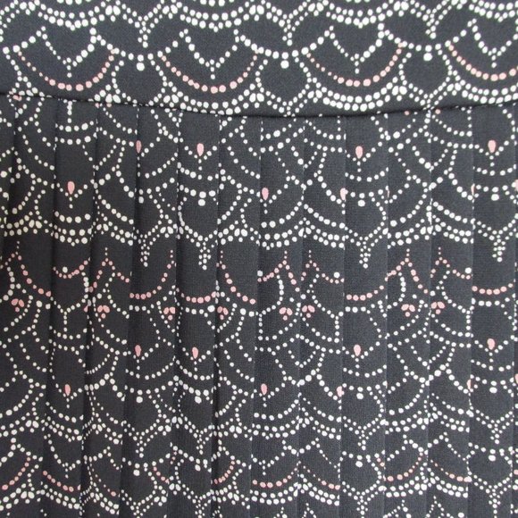 City DKNY Black Pink White Pleated Skirt Size M - Picture 5 of 7